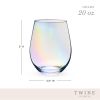 Luster Stemless Wine Glass Set of 2 by Twine