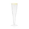 Plastic Gold-Rimmed Champagne Flutes by True