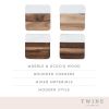 Marble & Acacia Coaster Set by Twine®