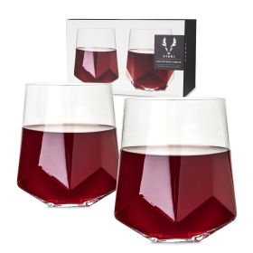 Faceted Crystal Wine Glasses by Viski®