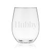 Hubby Serif Stemless Wine Glass