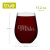 Mrs. Script Stemless Wine Glass