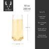 Faceted Crystal Stemless Champagne Flutes by Viski®