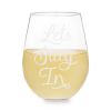 Let's Stay In Stemless Wine Glass by Twine®