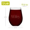 Wifey Serif Stemless Wine Glass