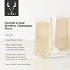 Faceted Crystal Stemless Champagne Flutes by Viski®