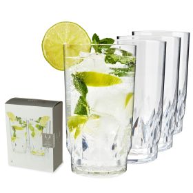 Shatterproof Acrylic Highball Tumbler 4ct