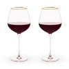 Rose Crystal Red Wine Glass Set by Twine®