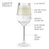 Wine FREEZE Stemmed in Marble (set of 2)  by HOST®