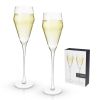 Angled Crystal Prosecco Glasses by Viski®