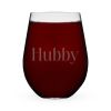 Hubby Serif Stemless Wine Glass