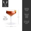 Angled Crystal Coupe Glasses by Viski®