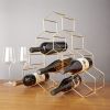 10-Bottle Gold Geo Wine Rack by Viski