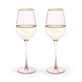 Rose Crystal White Wine Glass by Twine Living® (Set of 2)