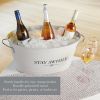 Stay Awhile Metal Drink Tub by Twine®