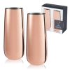 Copper Stemless Champagne Flutes by Viski®