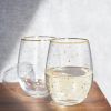 Starlight Stemless Wine Glass Set by Twine®