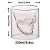 1pc Coffee Mug Double-Layered Transparent Crystal Skull Head Glass Cup For Household Whiskey Wine Vodka Bar Club Beer Wine Glass