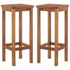 Bar Chairs 2 pcs Solid Acacia Wood