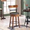 25.5-Inch 360-Degree Bar Swivel Stools with Leather Padded