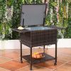 Outdoor Patio Pool Party Ice Drink Bar Table Cooler Trolley